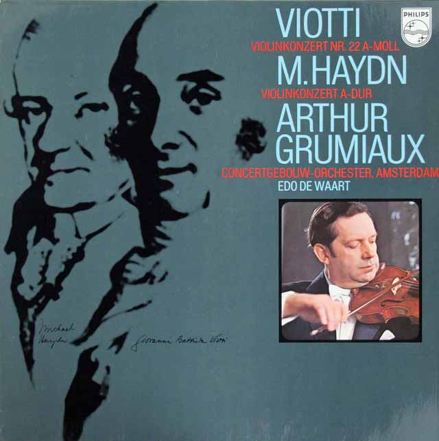 グリュミオーのヴィオッティ、M.ハイドン/ヴァイオリン協奏曲集　蘭PHILIPS　3529　LP レコード