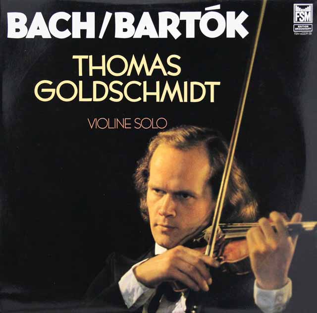 ゴルトシュミットのバッハ、バルトーク/ヴァイオリン作品集　独FSM　3530　LP レコード
