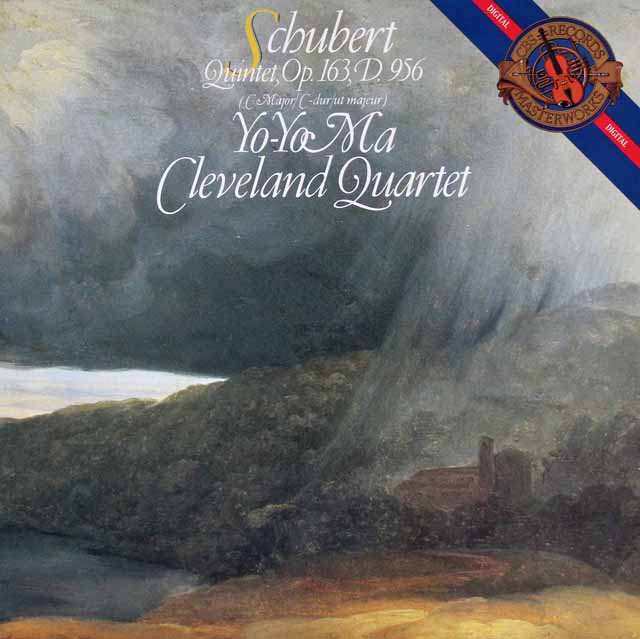 ヨーヨー・マ&クリーヴランド弦楽四重奏団のシューベルト/弦楽五重奏曲　蘭CBS　2843　LP レコード