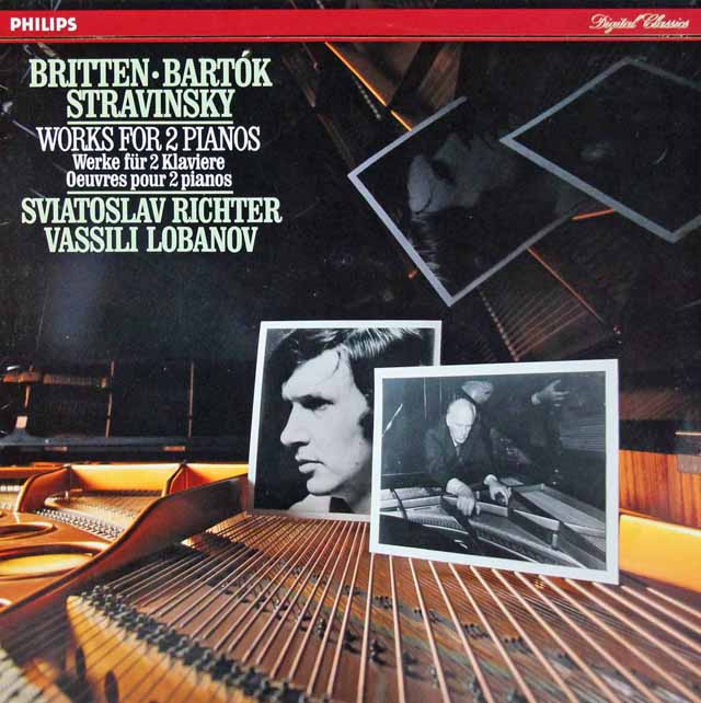リヒテル、ロバノフの2台のピアノのための作品集　蘭PHILIPS　3534　LP レコード