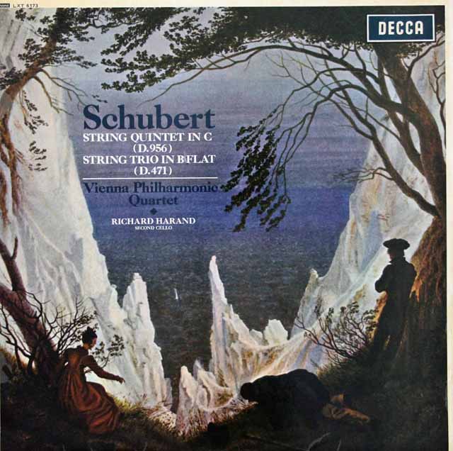【モノラル】　ウィーンフィル四重奏団のシューベルト/弦楽五重奏曲ほか　英DECCA　3534　LP レコード