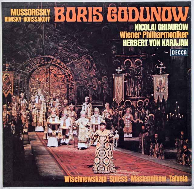 カラヤンのムソルグスキー/「ボリス・ゴドゥノフ」全曲　独DECCA　3534　LP レコード