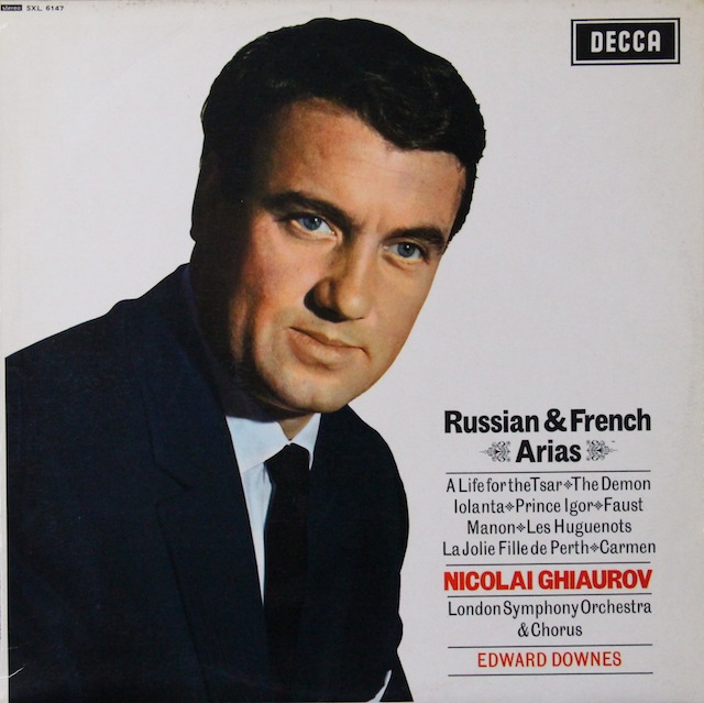 【オリジナル盤】　ギャウロフのロシア、フランスオペラのアリア集　英DECCA　3521　LP レコード