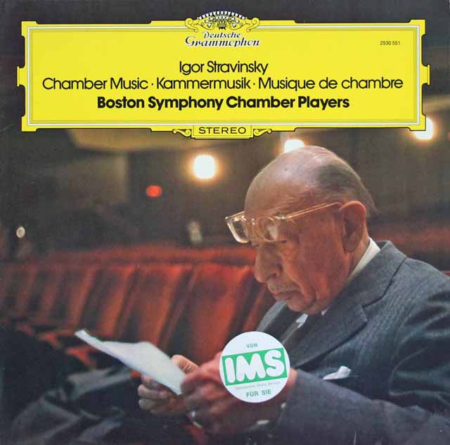 ボストン交響楽団室内アンサンブルのストラヴィンスキー/室内楽曲集　独DGG　3617　LP レコード