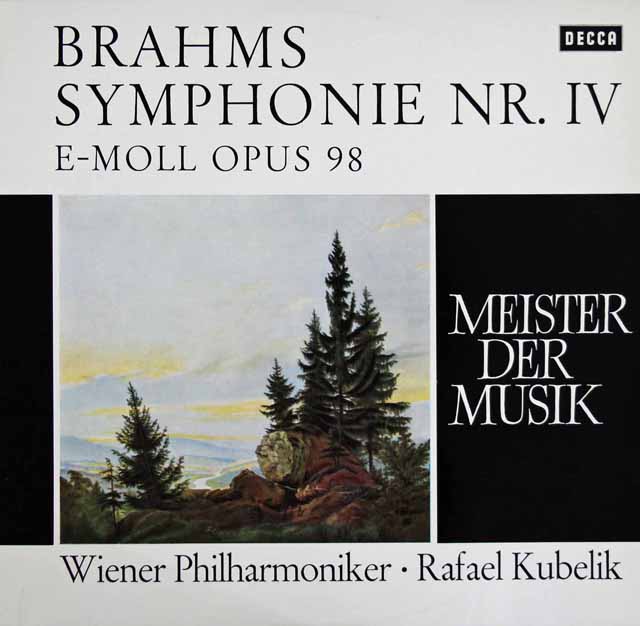 クーベリックのブラームス/交響曲第4番　独DECCA　3286　LP レコード