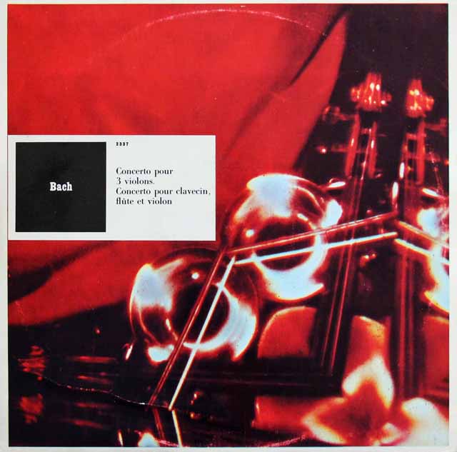 【ステレオ】　リステンパルトらのバッハ/ 3つのヴァイオリンのための協奏曲ほか　仏CF　3285　LP レコード