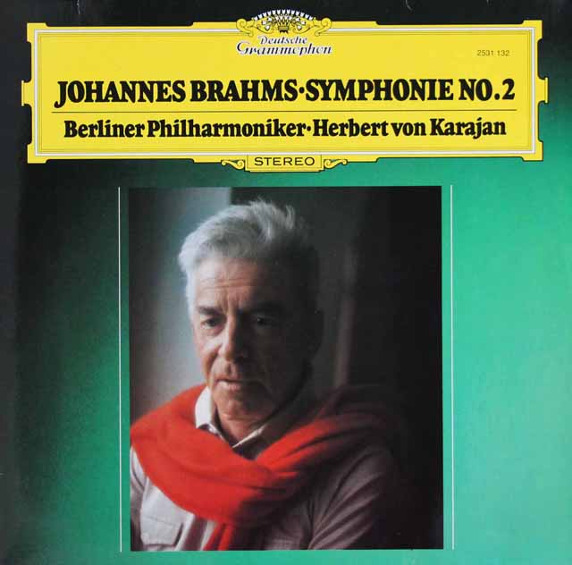 カラヤンのブラームス/交響曲第2番　独DGG　3610　LP レコード