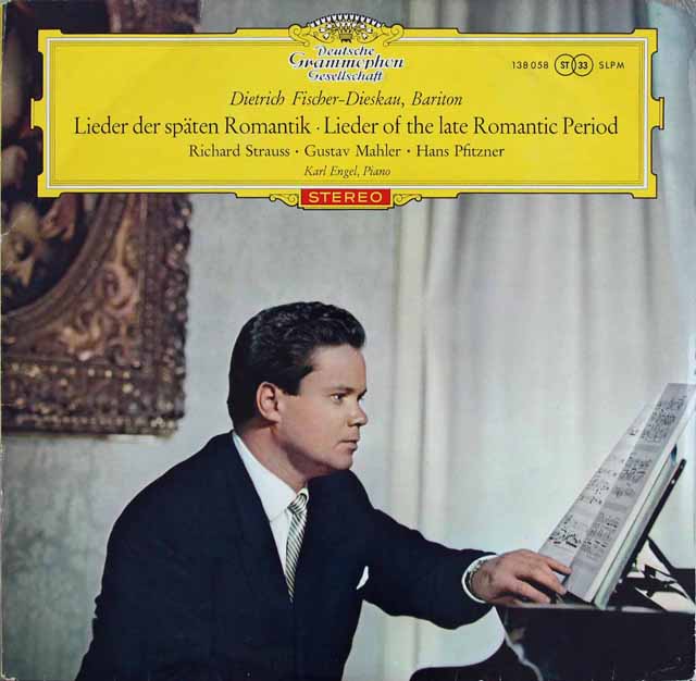 【赤ステレオ、テストプレス】　フィッシャー=ディースカウ/後期ロマン派歌曲集　独DGG　3611　LP レコード