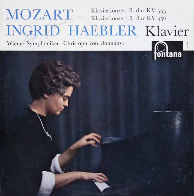 【直筆サイン入り】　ヘブラー、ドホナーニのモーツァルト/ピアノ協奏曲第27、18番　蘭fontana　3619　LP レコード