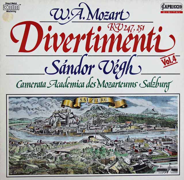 ヴェーグのモーツァルト/ディヴェルティメント第10&11番　独CAPRICCIO　2913　LP レコード