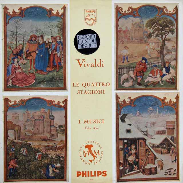 【モノラル】　アーヨ、イ・ムジチ合奏団のヴィヴァルディ/「四季」　蘭PHILIPS　2913　LP レコード