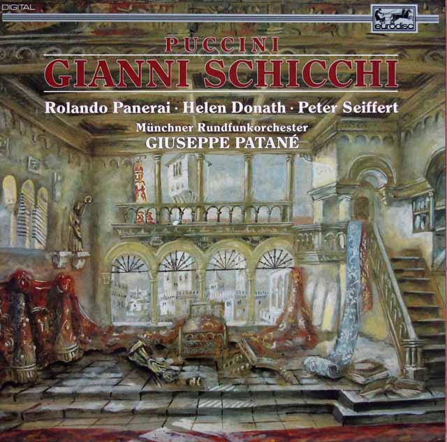 パネライ、パターネのプッチーニ/「ジャンニ・スキッキ」　独eurodisc　3618　LP レコード