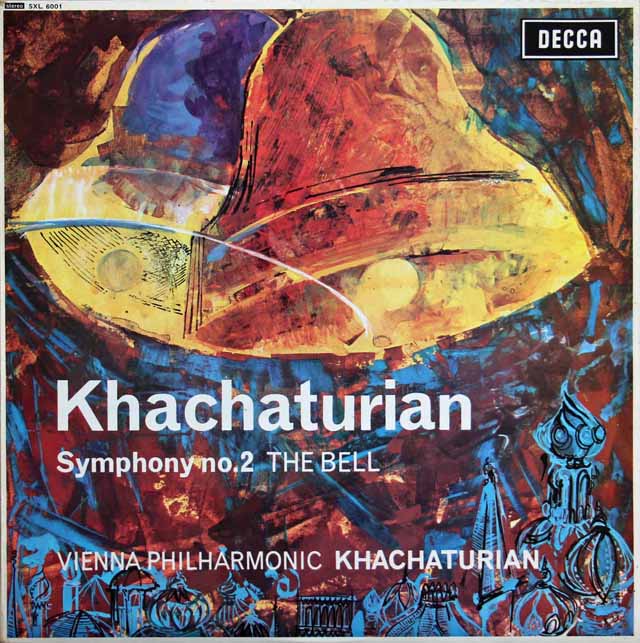 ハチャトゥリアンの自作自演/交響曲第2番「鐘」　英DECCA　3283　LP レコード