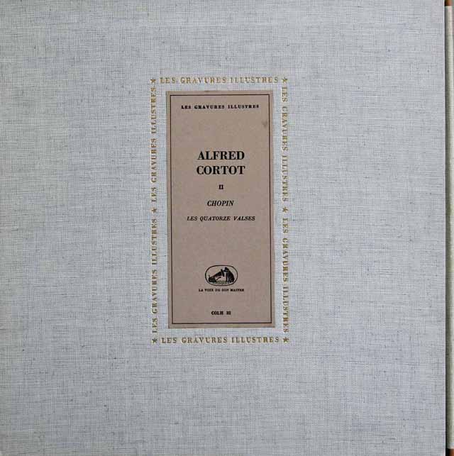 コルトーのショパン/14のワルツ集　仏VSM　2915　LP レコード