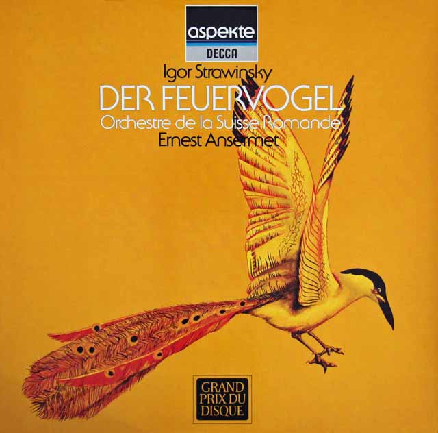 アンセルメのストラヴィンスキー/「火の鳥」　独DECCA　3283　LP レコード