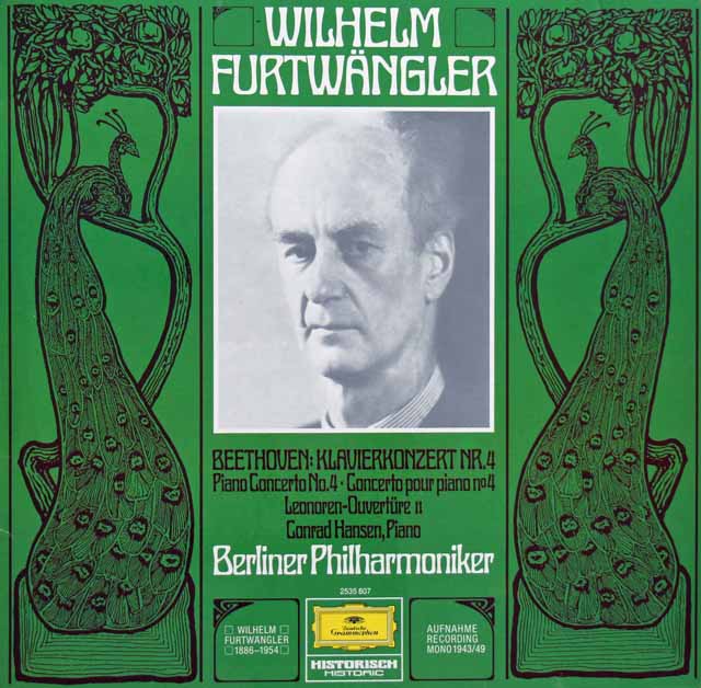 ハンゼン、フルトヴェングラーのベートーヴェン/ピアノ協奏曲第4番　独DGG　3283　LP レコード