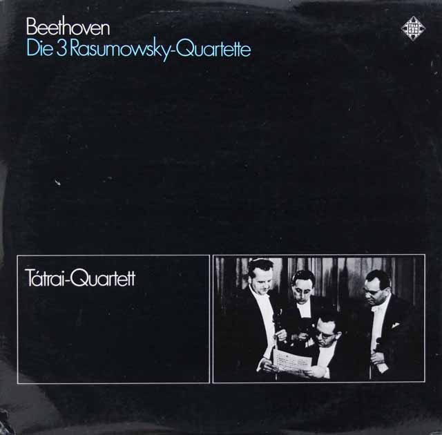 タートライ四重奏団のベートーヴェン/ラズモフスキー四重奏曲　独TELEFUNKEN　3622　LP レコード
