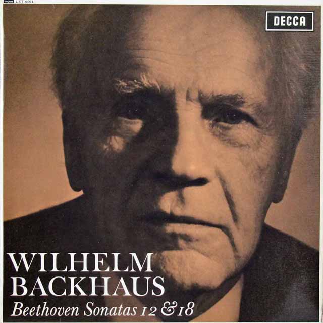 【モノラル】　バックハウスのベートーヴェン/ピアノソナタ第12、18番　英DECCA　2921　LP レコード