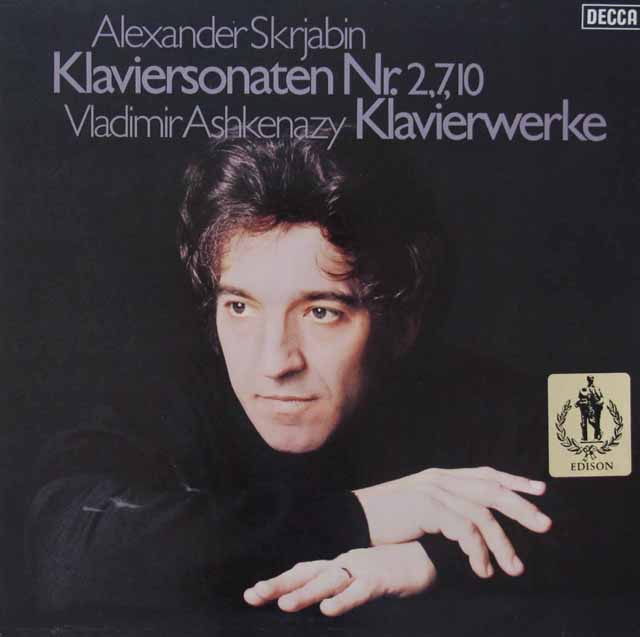 アシュケナージのスクリャービン/ピアノソナタ第2、7、10番ほか　独DECCA　3628　LP レコード