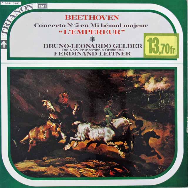 ゲルバー、ライトナーのベートーヴェン/ピアノ協奏曲第5番「皇帝」　仏EMI　3629　LP レコード
