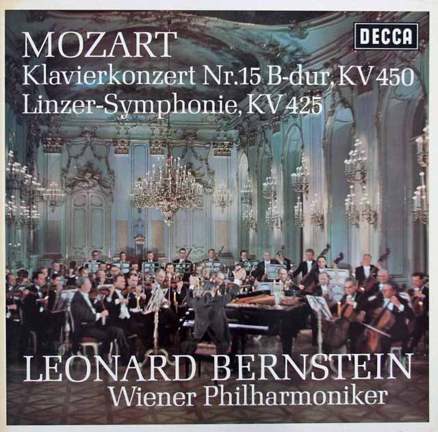 バーンスタインのモーツァルト/ピアノ協奏曲第15番ほか　独DECCA　3629　LP レコード
