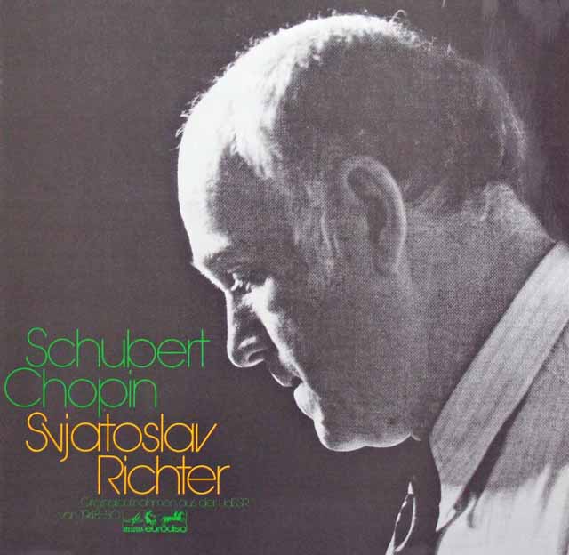 リヒテルのシューベルト、ショパン/作品集　独eurodisc　3630　LP レコード
