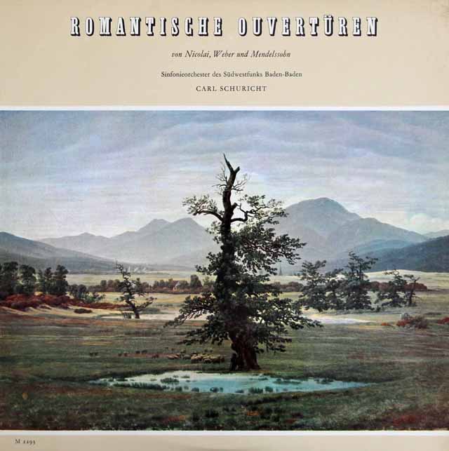 シューリヒトのロマンティック序曲集　独MMS（コンサートホール）　3631　LP レコード