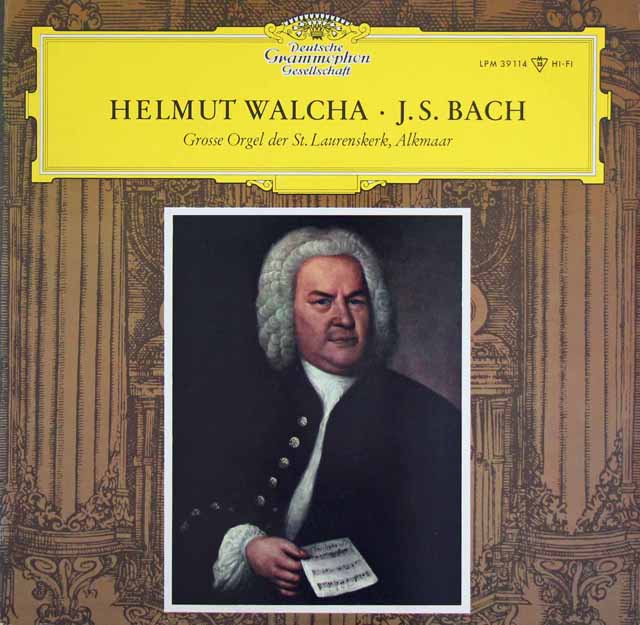 【モノラル】ヴァルヒャのバッハ/オルガン曲集　独DGG　3281　LP レコード