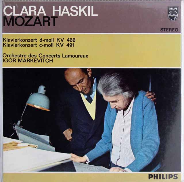 ハスキル、マルケヴィチのモーツァルト/ピアノ協奏曲第20、24番　蘭PHILIPS　2927　LP レコード