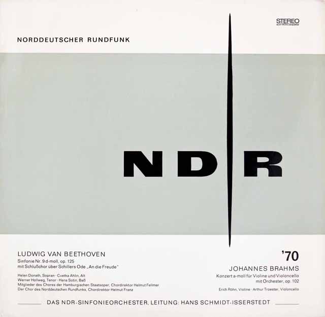 イッセルシュテットのベートーヴェン/交響曲第9番「合唱付き」ほか　独NDR　2929　LP レコード