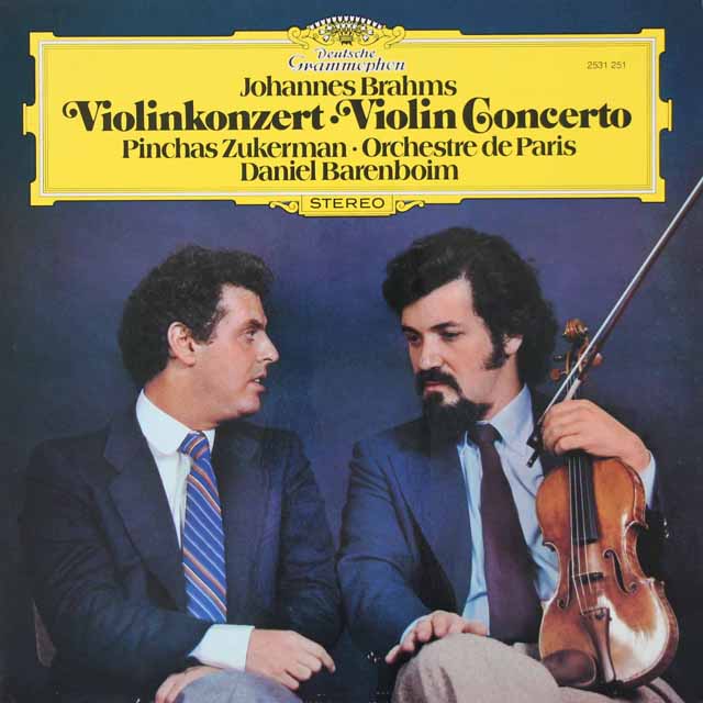 ズッカーマン、バレンボイムのブラームス/ヴァイオリン協奏曲　独DGG　3633　LP レコード