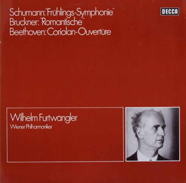 フルトヴェングラーのシューマン/交響曲第1番「春」ほか　独DECCA　3633　LP レコード
