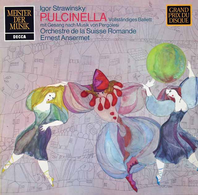 アンセルメのストラヴィンスキー/プルチネルラ　独DECCA　3633　LP レコード