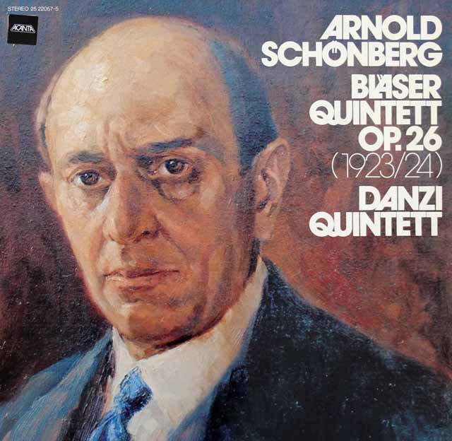 ダンツィ五重奏団のシェーンべルク/木管五重奏曲　独ACANTA　3634　LP レコード