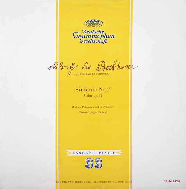 ヨッフムのベートーヴェン/交響曲第7番　独DGG　3634　LP レコード