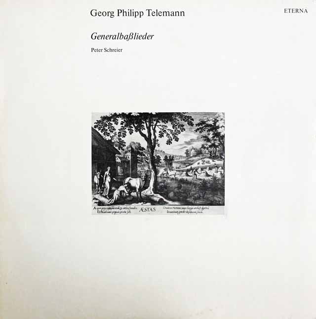 シュライアーのテレマン/歌曲集  　独ETERNA　2934　LP レコード