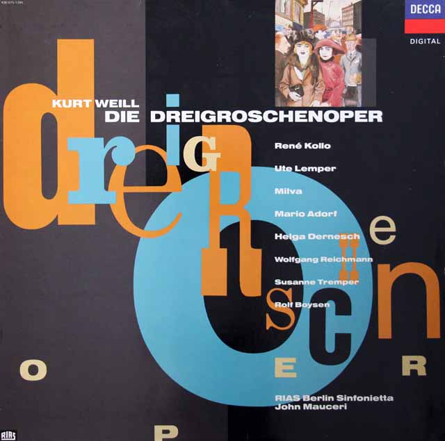 マウチェリーのヴァイル/歌劇「三文オペラ」  　蘭DECCA　2934　LP レコード