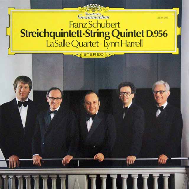 ラサール四重奏団、ハレルのシューベルト/弦楽五重奏曲　独DGG　3635　LP レコード