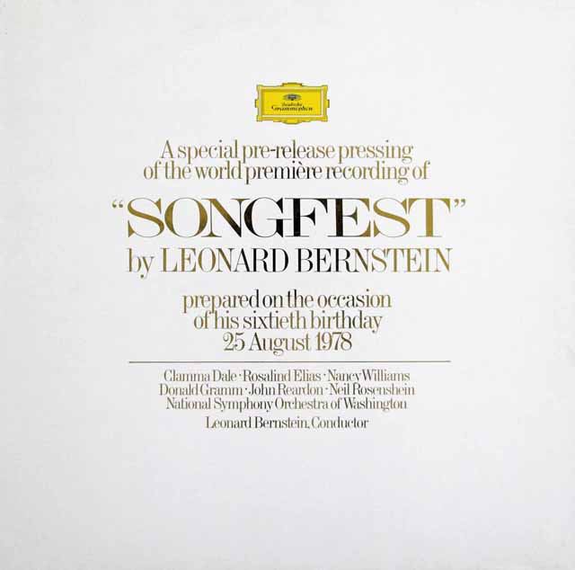 【特別盤】　バーンスタインの自作自演/「ソングフェスト」 　独DGG　3397　LP レコード