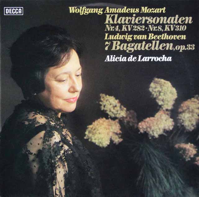 ラローチャのモーツァルト/ピアノソナタ第4&8番ほか　独DECCA　2937　LP レコード