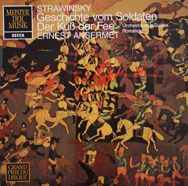 アンセルメのストラヴィンスキー/ 組曲「兵士の物語」ほか　独DECCA　3636　LP レコード