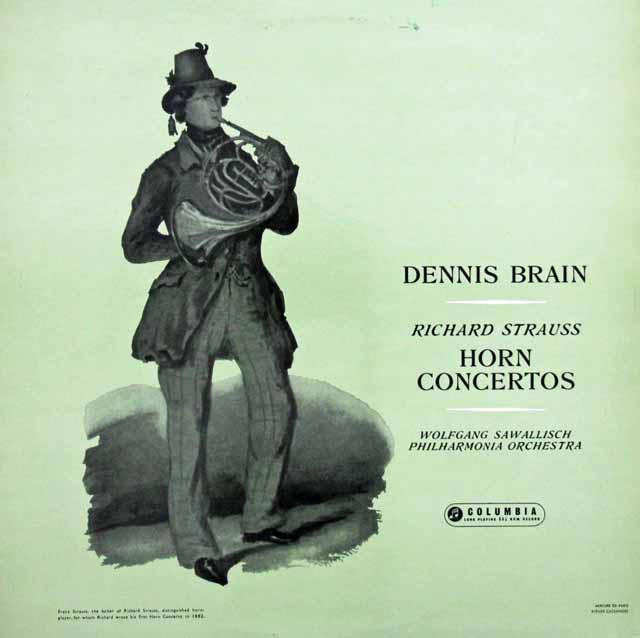 ブレイン、サヴァリッシュのR.シュトラウス/ホルン協奏曲集　英Columbia　3636　LP レコード