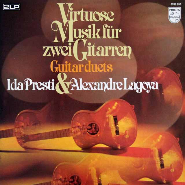 プレスティ、ラゴヤのバッハ、スカルラッティほか/2本のギターによる作品集　蘭PHILIPS　3636　LP レコード