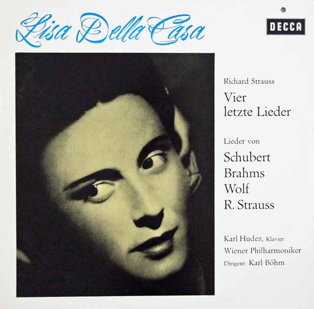 デラ・カーザ、ベームのR.シュトラウス/4つの最後の歌ほか　独DECCA　3636　LP レコード