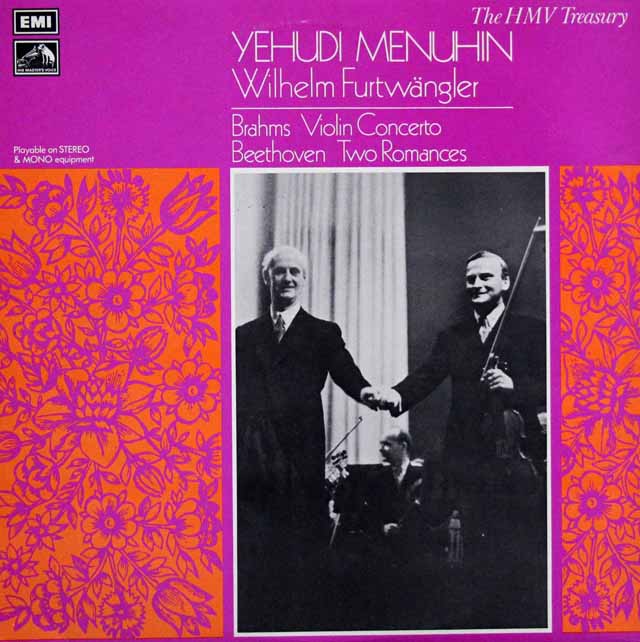 フルトヴェングラー&メニューインのブラームス/ヴァイオリン協奏曲ほか　英EMI　3397　LP レコード