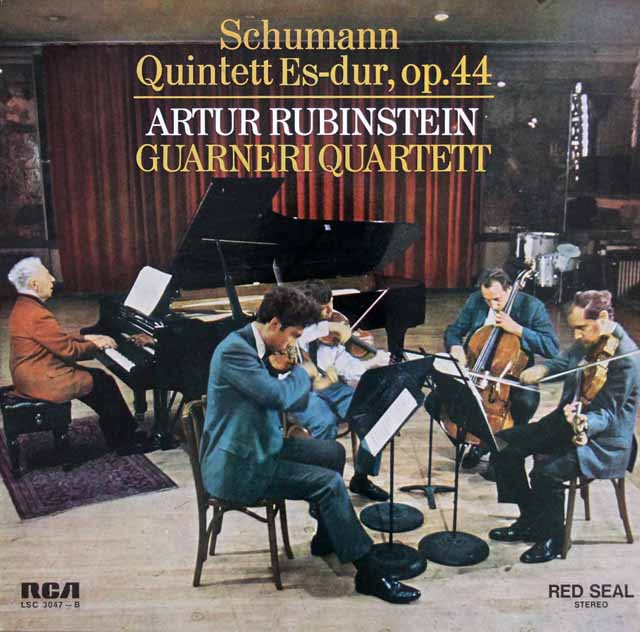 ルービンシュタイン&ガルネリ四重奏団のシューマン/ピアノ五重奏曲　独RCA　3397　LP レコード