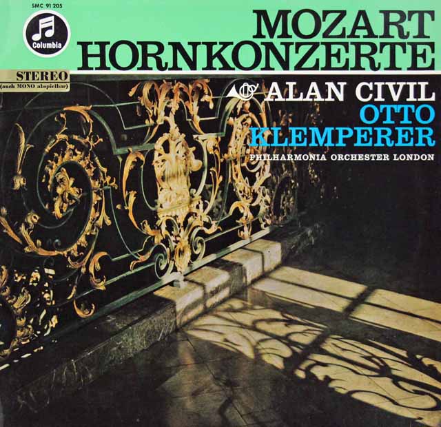 【ドイツ最初期盤】　シヴィル&クレンペラーのモーツァルト/ホルン協奏曲　独Columbia　3397　LP レコード