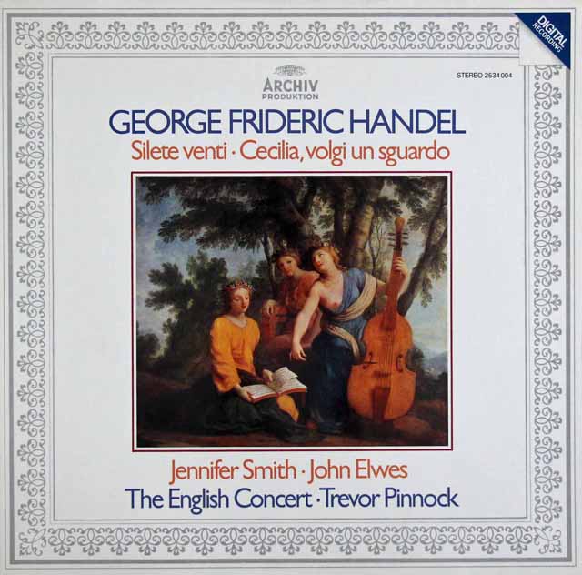 ピノックのヘンデル/「風よ静まれ」、「チェチーリアよ、眼差しを向けたまえ」　独ARCHIV　3636　LP レコード