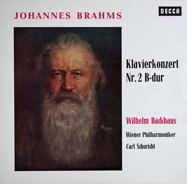 バックハウス、シューリヒトのブラームス/ピアノ協奏曲第2番　独DECCA　3397　LP レコード