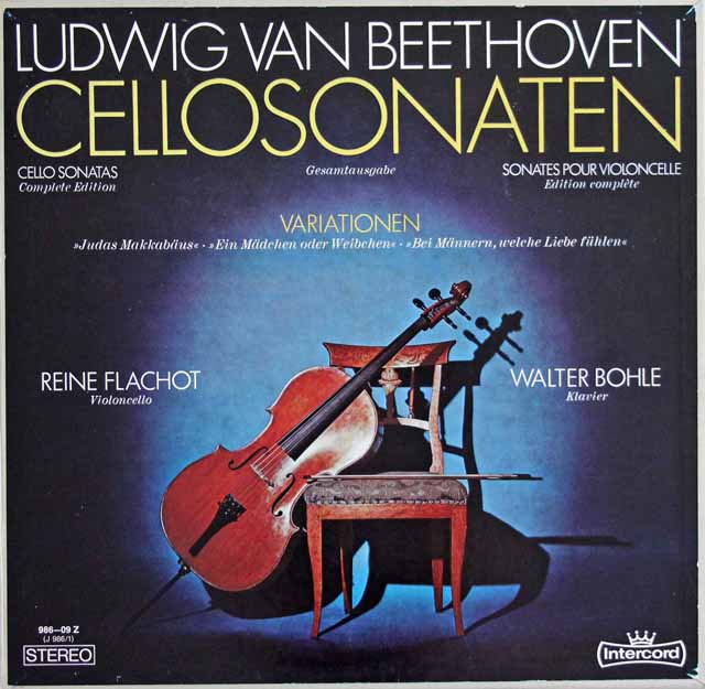 フラショのベートーヴェン/チェロソナタ全集　独intercord　3397　LP レコード